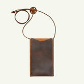 leather phone pouch brown by Mayacraft